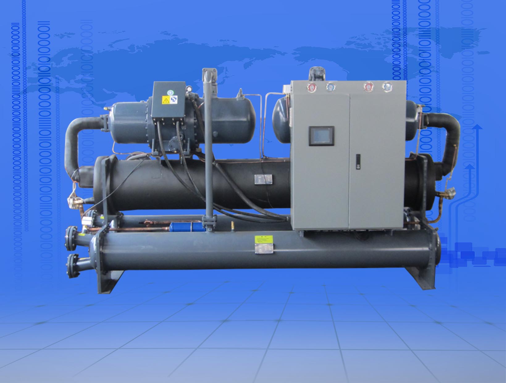 水冷式雙機頭螺桿冷水機組